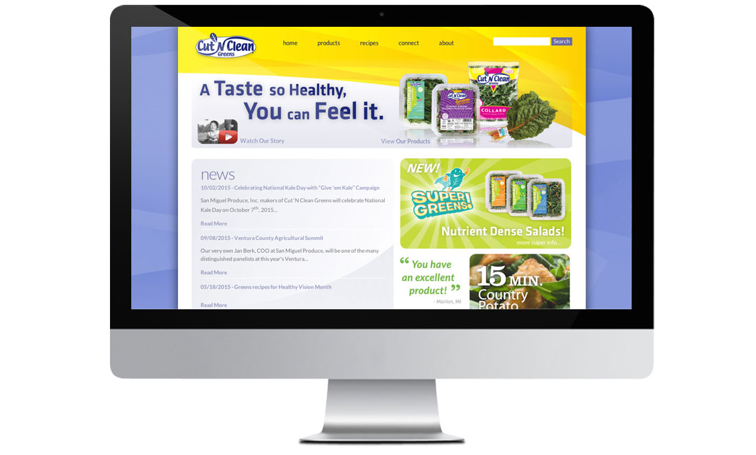 Cut 'N Clean Greens website