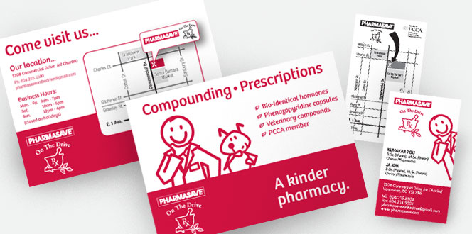 Pharmasave on the Drive business card