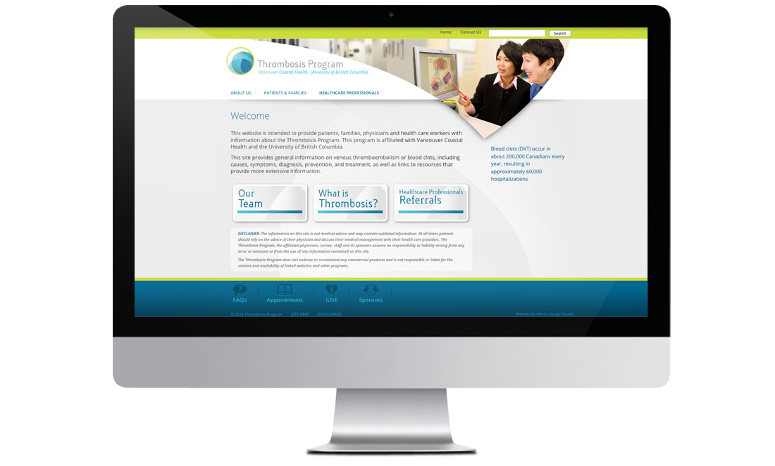 Thrombosis Program VGH+UBC Website