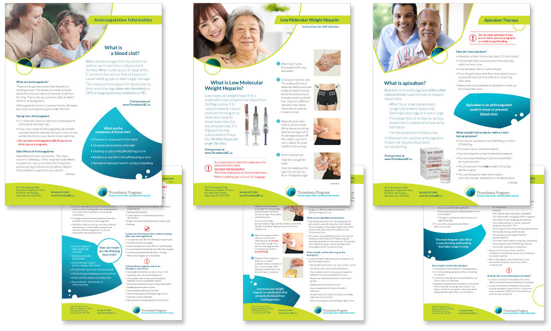 Thrombosis Program VGH+UBC Brochures